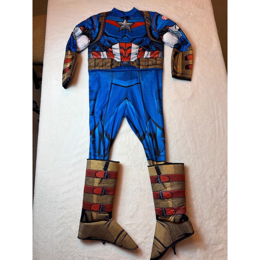 Marvel Avengers Captain America Costume Kids Medium JWC3631 Blue Superhero suit